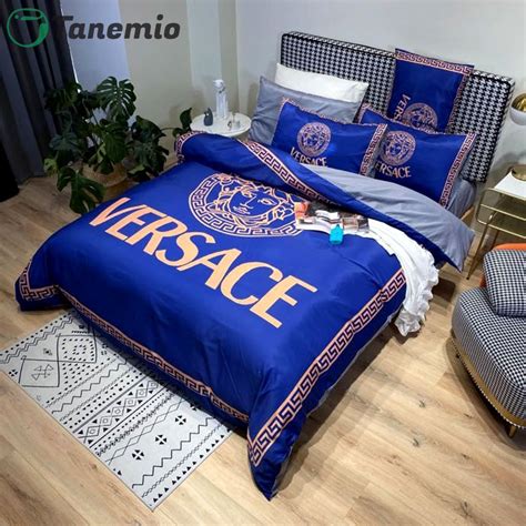 versace comforter blue|Versace bedroom set for sale.